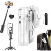 Generic Treppiede per selfie aggiornato 2026, treppiede portatile magnetico, mini bastone per selfie Bluetooth, rotazione flessibile a 360°, controllo remoto staccabile, per vlog, fotografia di paesaggi