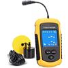DIGNIFE Telecamera subacquea per la pesca, Sonar Wired Fish Finder HD Rilevatore Sonar Fish Finder(Color screen models)