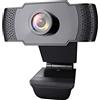 Generic Webcam trasparente 1080P 2MP USB Computer Camera con microfono integrato riduzione del rumore obiettivo messa a fuoco manuale ampiamente compatibile per live streaming online insegnamento