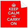 DIYthinker Citazione Keep Calm and Carry On rosso bianco British Royal Crown War Peace poster illustrazione modello occhiali panno di pulizia del pulitore dello schermo 5PCS