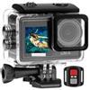 TIEOAXFT Action camera 4K con video S81ER 60FPS, foto da 24 MP, grandangolo 170°, custodia impermeabile, telecomando(4; 4k Camera Add 6 Lens)
