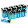 Maplin 20 batterie alcaline AA LR6/20 x AAA LR03 1,5 V (tripla A) 7 anni di durata di conservazione ad alte prestazioni