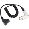 VBESTLIFE Xlr Cavo a Spirale di Alimentazione Angolare a Destra, D Tap su 4 Pin Xlr con Cavo a Molla da 1 M per Pannelli Flash LED Apparecchiatura di Pellicola DSLR