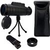 SweAtz 40x60 HD Telescopio monoculare Bak4 Prism Monoculare Impermeabile Clip per telefono antiscivolo e treppiede per telefono cellulare per gioco di birdwatching Sport all'aria aperta Gioco Viagg