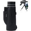 BIlinli Telescopio monoculare da Esterno 80x100 con Supporto per Telefono e Supporto per treppiede Kit per Visione Notturna Cellulare Fotografia Monocoli per Birdwatching Escursionismo