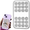 Generic Suctio - Specchio magnetico quadrato adesivo, colori del prodotto: trasparente, nero, bianco con ventosa a doppia faccia | custodia per telefono con ventosa | supporto per scrivania, doccia, parete