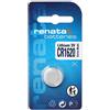Renata CR1620 - Pila a bottone CR 1620, al litio 68 mAh, 3 V, 1 pezzo