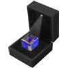 Artsim Prismi e caleidoscopi Collana regalo leggero con catena sospesa, cubo di luce con prisma colorato Kit di ottica per aule di scienze (Color : No necklace 20mm Box)