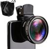 Generic Supporti per lenti per telefoni cellulari - Obiettivo per fotocamera fotografica a clip, kit obiettivo grandangolare con macro Fish Eye, accessorio universale per smartphone | Obiettivo fotocamera