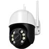 BWUHDKS Telecamera di sicurezza, telecamera 8MP 4K for esterni AI Rilevamento umano Monitoraggio automatico PTZ IP Telecamera a colori Visione notturna Cloud CCTV Video sorveglianza, for sicurezza domestica e