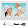 Fabater Cornice Digitale WiFi da 7 Pollici, Cornice Digitale IPS Full HD, Riproduzione Video, Album Fotografico Elettrico Integrato con Orologio e Calendario, Condivisione di Foto e