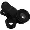 Gadpiparty Obiettivo per Fotocamera del Telefono Clip per Lenti Obiettivo Fisheye Macro Grandangolare Accessori per Obiettivi per Cellulari Kit Completo per Maggior Parte degli Smartphone