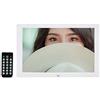 LWPCP Cornice fotoGrafica digitale 1280 * 800 HD Photo frame 12 pollici elettronico Photo Frame Calendar Clock funzione Digital Photo Frame con sensore di movimento,White