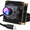 ELP Modulo fotocamera USB ad alta velocità 4K 60FPS per computer, mini UVC 2160P USB3.0/2.0 Lightburn telecamere per Windows, Linux, Mac, Pi, grandangolare 100° (H) IMX678 Webcam Board per PC Laptop