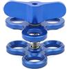 FEICHAO Supporto a braccio per lampada a farfalla a tre fori, compatibile con GoPro SLR Mirrorless Fotografia Attrezzature (blu)