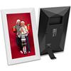 UsmAsk Cornice digitale Wi-Fi da 10 pollici, supporto magnetico regolabile, display HD touch screen IPS, spazio di archiviazione da 16 GB, sensore di movimento, rotazione automatica, condivisione di foto e