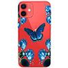 MUTOUREN Cover per iPhone 12/iPhone 12 Pro Custodia in Silicone TPU Trasparenti Ultra Sottile Antigraffio Antiurto Protettivo Case con Pellicola Proteggi Schermo, Bella Farfalla
