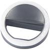 hdfj12142 luce per squillo del telefono Kit luce per selfie Fotografia Illuminazione Mini cerchio per smartphone Luce per selfie Miglioramento dell'anello Illuminazione supplementare per il trucco -nero