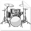 DIYthinker Canzone Musica Drum Kit Energia Illustrare Regalo Occhiali Panno Panno di Pulizia pulitore dello Schermo del Telefono 5pcs