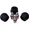 iShoot Piedino in gomma per monopiede Gitzo e tripode serie GT1531 / GT2531 / GT3531, GT2541 / GT2542T / GT3541, in acciaio INOX, 3 pezzi