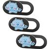 Gadpiparty 3PCS Webcam Cover Slider per Laptop Tablet Materiale di protezione della privacy con simpatico design dei cartoni animati Facile da installare Scudo per la privacy per la fotocamera del