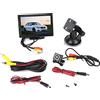 Klanata Monitor LCD TFT da 5 pollici per auto con telecamera per visione notturna a 8 LED, display di backup grandangolare da 170 gradi, ingresso video a 2 canali, di parcheggio in
