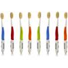 MOUTHWATCHERS Dr Plotkas Spazzolino da denti con filo interdentale extra morbido, manuale morbido, per adulti, ultra pulito, argento, confezione da 8