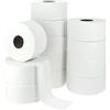 SGWEB Professional Carta Igienica Rotolo Mini Jumbo 180 in Pura Ovatta Bianca Confezione da 12 Rotoli Altezza 9 cm Lunghezza 180 metri Diametro 19 cm per Dispenser Bagno