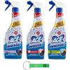 Beni Culinari 3x PACCHETTO DI PROVA ACE Sgrassatore Universale - Lime e Menta Piperita + Fiori di Lavanda + Marsiglia - Spray 600ml + Portachiavi Beni Culinari in Omaggio