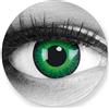 MeralenS Funnylens Lenti a contatto colorate Verde con porta lenti a contatto Shining Demone Vampiro morbide comode da indossare e ideali per Halloween Manga Anime Cosplay o Carnevale senza correzione