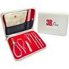 YNR Tagliaunghie professionale Kit per pedicure per manicure Strumenti per podologia Set da 11 pezzi Lima per unghie Tronchese per cuticole Sollevatore per unghie (Argento)