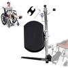 PPLDABNK Poggiagambe Rialzato Per Sedia A Rotelle (22×15×2CM), Universale, Lunghezza Poggiagambe: 43CM, Vernice Non Facile Da Staccare/Angolo Regolabile 90°-180°, Per Uso Ortopedico,right