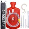 GNEGKLEAN Kit di sacchetti per clistere da caffè, tubo in silicone da 1,5 m, 2 l, kit per la pulizia dell'acqua e del colon