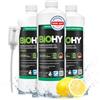 BiOHY Detergente per scopa aspirante (3 bottiglie da 1l) + Distributore | Concentrato 1:200 per aspiraliquidi | ideale per piastrelle, PVC, parquet e moquette | ecologico (Saugwischer)