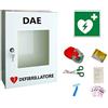 Pharma[+] ARMADIETTO UNIVERSALE PER DEFIBRILLATORE INCLUSO PRONTO SOCCORSO BLSD E CARTELLO SEGNALATORE DAE
