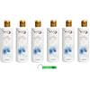 Beni Culinari WEXOR - 6 deodoranti per bucato Elisir Fiori Blu elisir con microcapsule - con felce di mare e fiori blu, 200 ml + portachiavi Beni Culinari