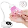 Makartt Lampada UV LED per unghie, a collo di cigno, senza fili, 30 mW/cm², ricaricabile, con 4 timer e sensore automatico, lampada a collo d'oca ad asciugatura rapida, per manicure fai da te