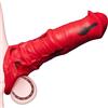 InkfuL Penis Sleeve Extender mette Cockring, Realistische Omtrek Enhancer voor Mannen, Siliconen Penis Sleeve voor Seks, G-Spot Stimulatie Sleeve, Dikke Mannelijke Extender Sleeve, Seksspeeltje (T203-F)