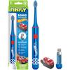 Firefly Sonic Hot Wheels - Spazzolino da denti sottile con ricarica USB e custodia antibatterica, dai 3 anni in su, 1 confezione