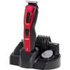 Mesko MS2931 Tagliacapelli Uomo Professionale, Rasoio Elettrico Barba, 5 in 1 Taglia Peli Corpo Naso e Orecchie, 5 Testine in Acciaio Inox, Regolabarba senza Fili, Rosso/Nero