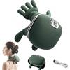 Generico Massaggiatore Cervicale Elettrico con Impastamento Profondo, Riscaldamento Integrato, Massaggio Shiatsu per Collo e Spalle, Ricaricabile USB, Portatile per Casa e Ufficio