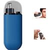 Atlodas Rasoio portatile per peli del naso, tagliacapelli alla moda per orecchie e naso, per uomini e donne, motore 7000 giri/min, impermeabile IPX7, rasoio per naso ricaricabile di tipo C con cappuccio di