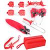 TRQOYTU Bondage Plug Anale Butt Plug Coda E Orecchie 8 Pezzi/set Lunga Coda Di Volpe Plug Anale Butt Plug Gioco Di Ruolo Cosplay Finto Peloso Volpe Coda Di Lupo Kit Giocattolo Del Sesso Per Uomini