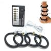 KunBang Elettrostimolatore Anello per pene/testicoli Elastico Regolabile, 4 Anelli del Pene Stimolatore Elettrico di tortura BDSM Giocattoli sessuali per Uomini