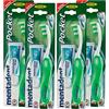 Mentadent 4x Mentadent Pocket Kit Portatile con Spazzolino Richiudibile e Dentifricio Microgranuli nel Flacone da 6 ml - 4 Blister