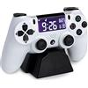 Paladone PS5 Digital Alarm USB Reverse LCD with Backlight | White Playstation Controller Design
