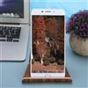 Xiuganpo Staffa di Supporto per Telefono Cellulare per Tablet PC da Tavolo in Legno Marrone Noce, Robusto Display da Scrivania per