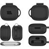 Generico Custodia in silicone morbido per JBL Live Pro 2 cuffie, copertura protettiva a prova di caduta e di polvere con gancio, Custodia cuffie per JBL Live Pro 2 Accessori (Nero)