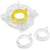 DGHAOP 4pcs Arcade Rocker Accessori Base 4/8 Vie Limitatore Piastra Gate Serie JLF Joystick Base Completamente Trasparente Anello di Fissaggio