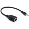 Generic Cavo Adattatore Da Maschio A USB Femmina - Convertitore USB 2.0 Tipo A | Adattatore Audio Da USB Femmina A Maschio 3,5 Mm, Connettore Per Ingresso Audio E Video Auto, Collegamento Aux Per Lettore